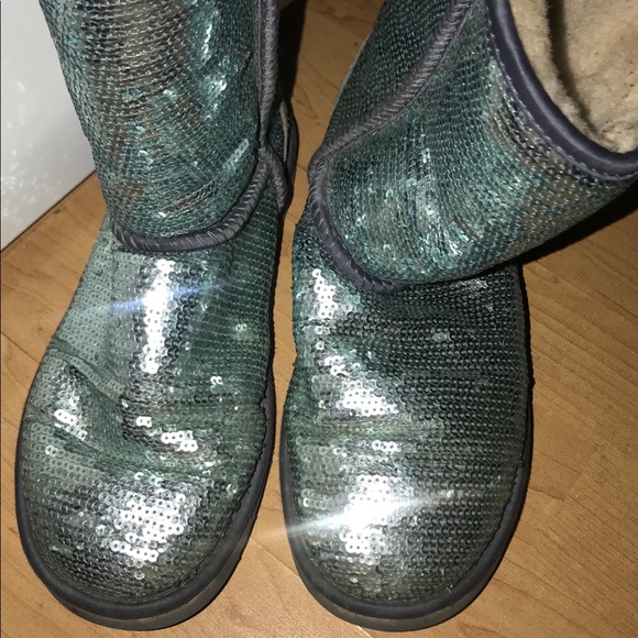 Ugg’s Blue Sparkly Boots - Picture 1 of 6